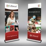 Two retractable trade show banner stands built by DVC Signs for Collateral Educator Services.